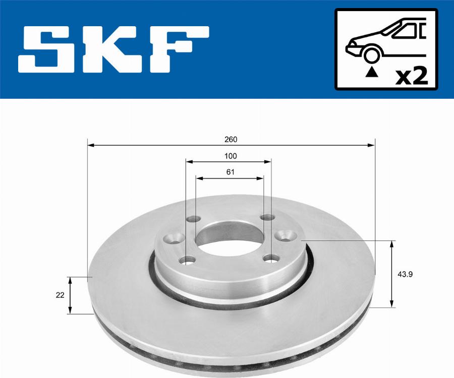 SKF VKBD 80004 V2 - Тормозной диск autosila-amz.com
