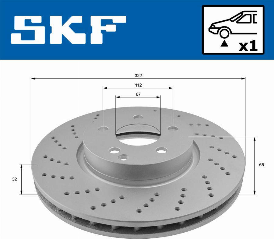 SKF VKBD 80085 V1 - Тормозной диск autosila-amz.com