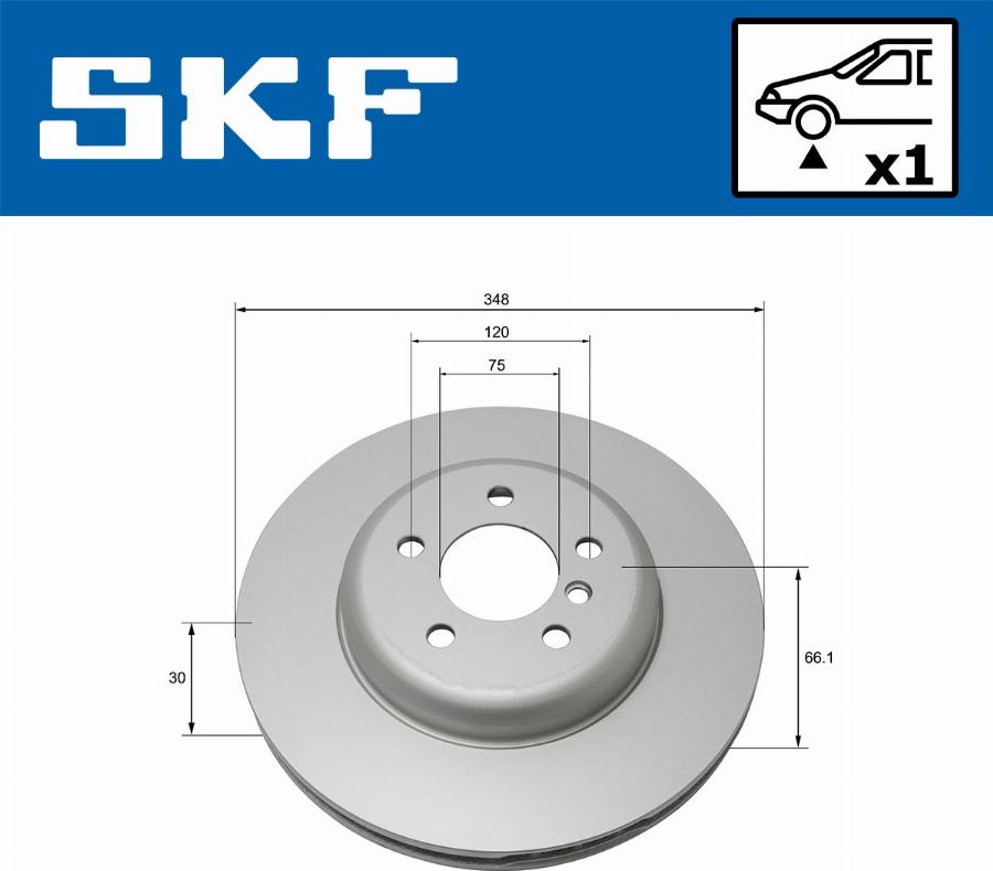 SKF VKBD 80197 V1 - Тормозной диск autosila-amz.com