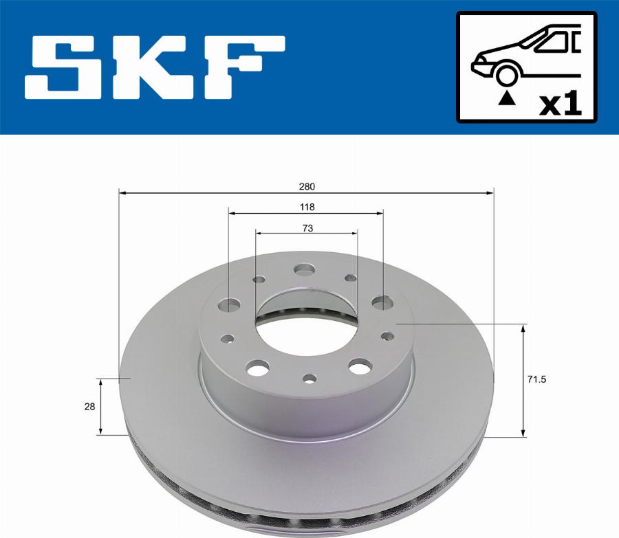 SKF VKBD 80139 V1 - Тормозной диск autosila-amz.com