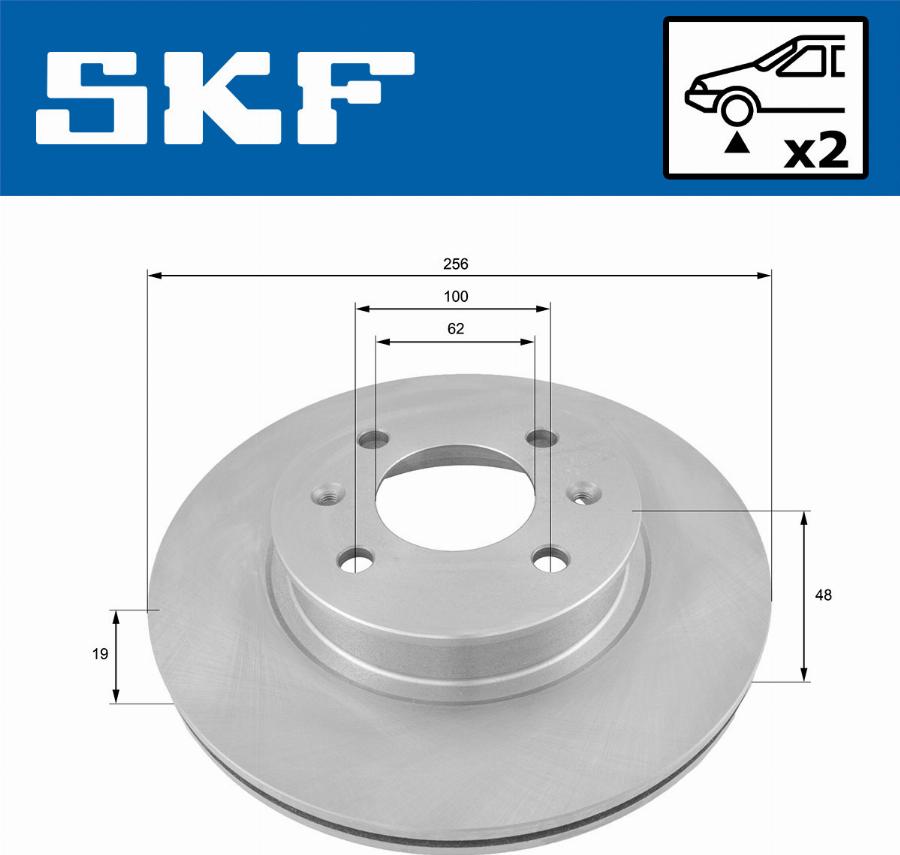 SKF VKBD 80390 V2 - Тормозной диск autosila-amz.com