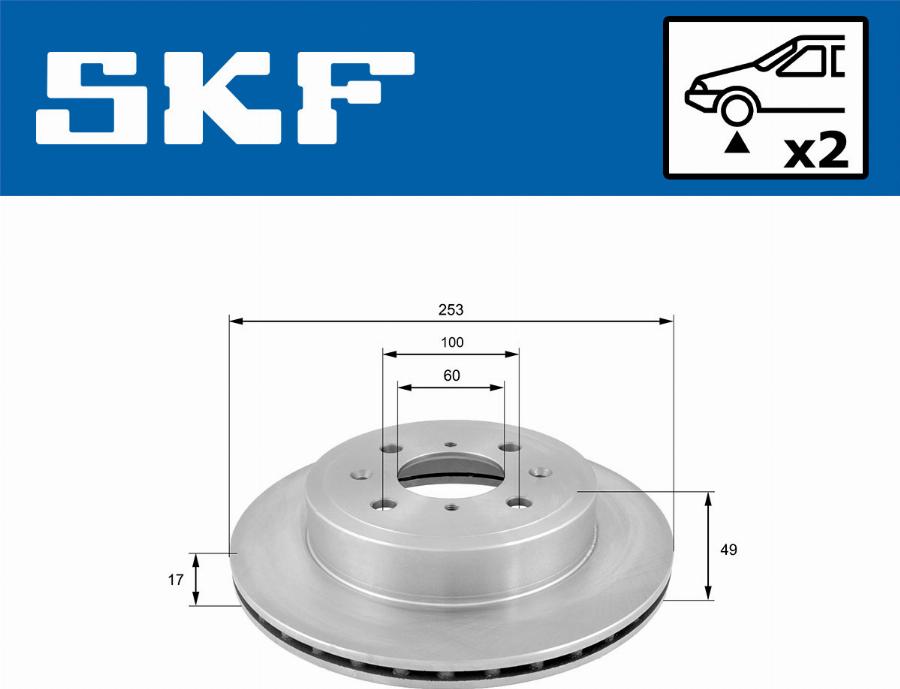 SKF VKBD 80347 V2 - Тормозной диск autosila-amz.com