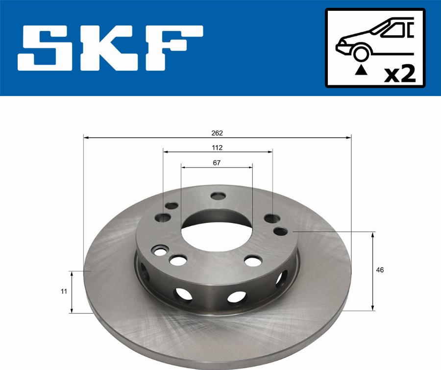 SKF VKBD 80363 S2 - Тормозной диск autosila-amz.com