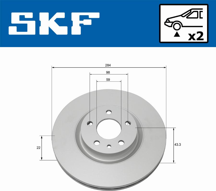 SKF VKBD 80320 V2 - Тормозной диск autosila-amz.com