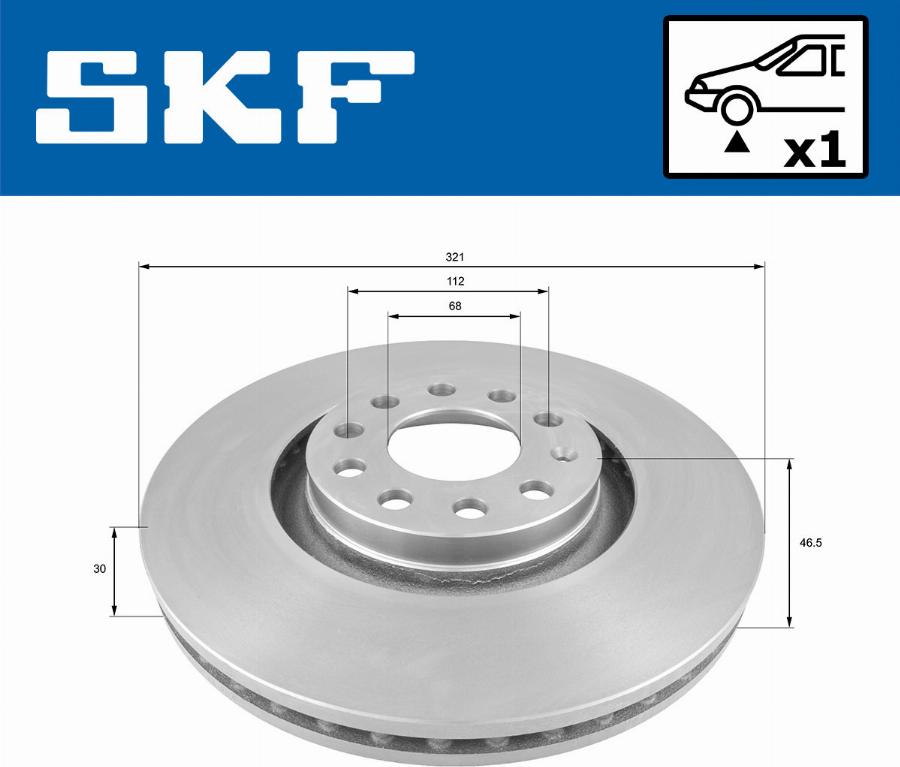 SKF VKBD 80254 V1 - Тормозной диск autosila-amz.com