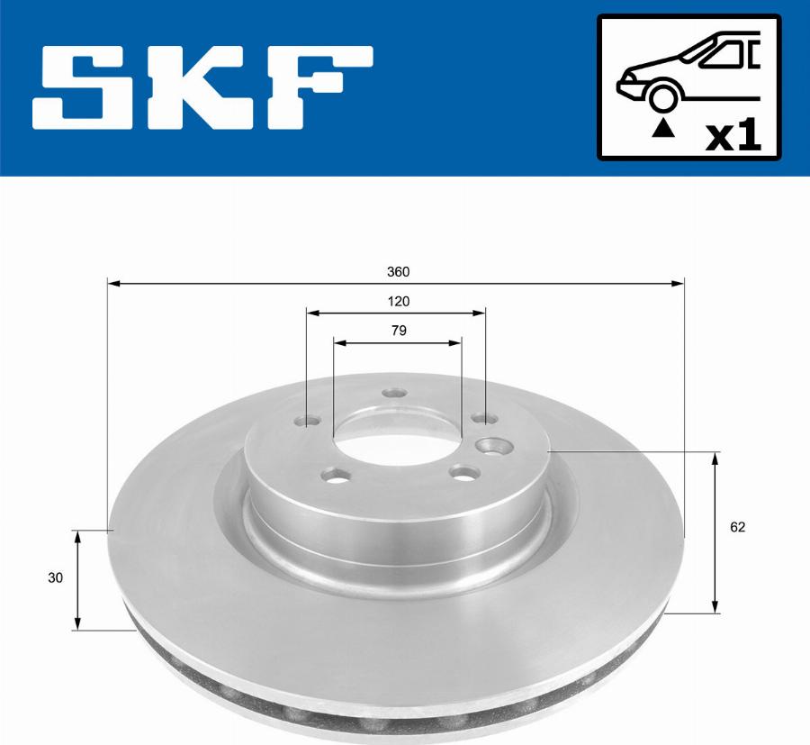 SKF VKBD 80219 V1 - Тормозной диск autosila-amz.com