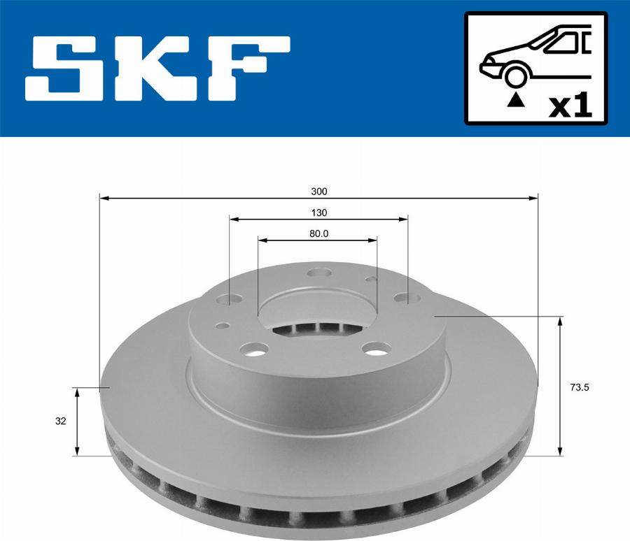 SKF VKBD 80288 V1 - Тормозной диск autosila-amz.com