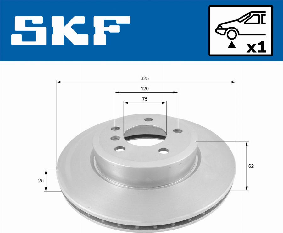 SKF VKBD 80287 V1 - Тормозной диск autosila-amz.com