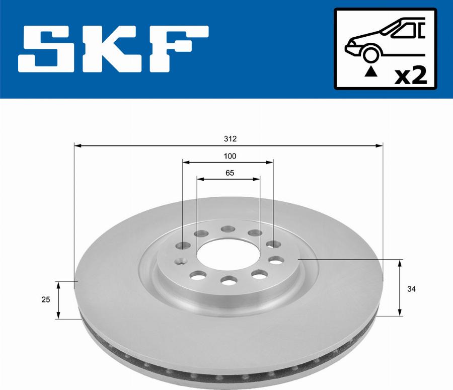 SKF VKBD 80277 V2 - Тормозной диск autosila-amz.com