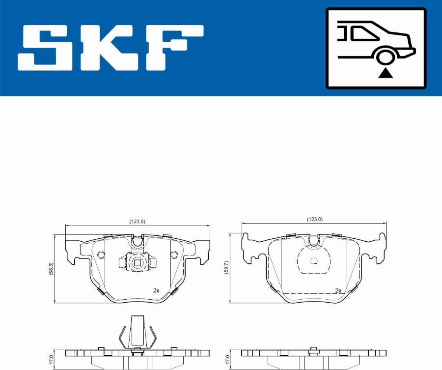 SKF VKBP 90946 - Тормозные колодки, дисковые, комплект autosila-amz.com