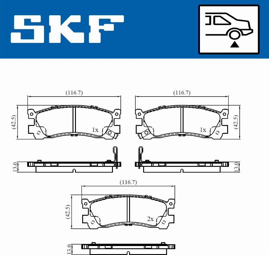 SKF VKBP 90903 A - Тормозные колодки, дисковые, комплект autosila-amz.com