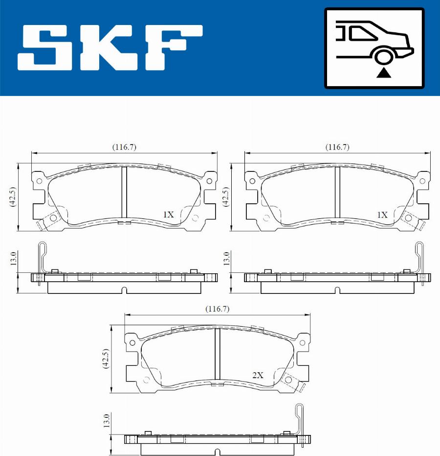 SKF VKBP 90902 A - Тормозные колодки, дисковые, комплект autosila-amz.com