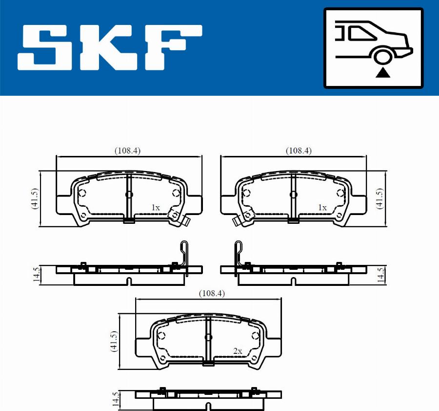 SKF VKBP 90907 A - Тормозные колодки, дисковые, комплект autosila-amz.com