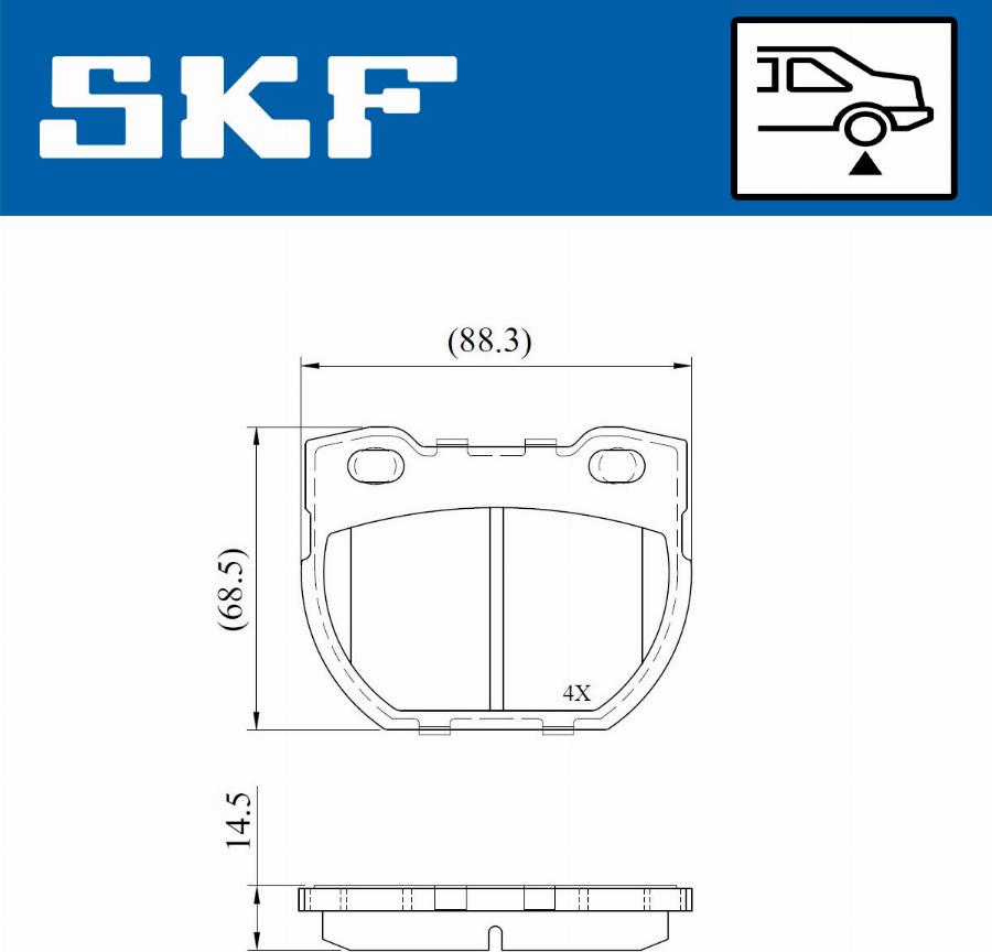 SKF VKBP 90932 - Тормозные колодки, дисковые, комплект autosila-amz.com