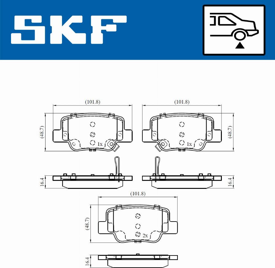 SKF VKBP 90496 A - Тормозные колодки, дисковые, комплект autosila-amz.com
