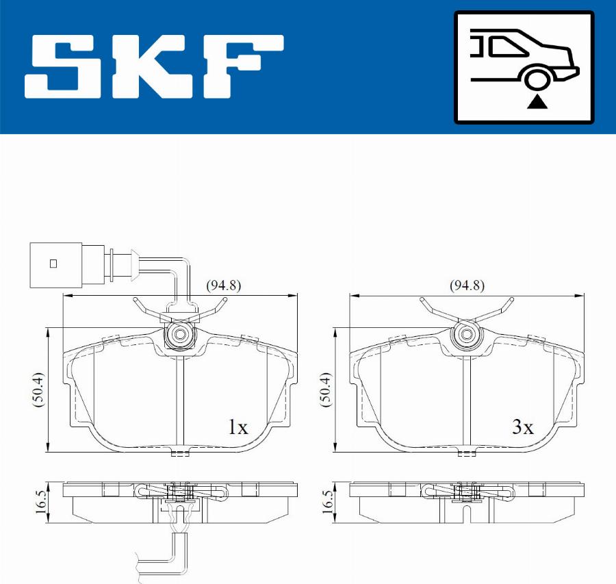 SKF VKBP 90493 E - Тормозные колодки, дисковые, комплект autosila-amz.com