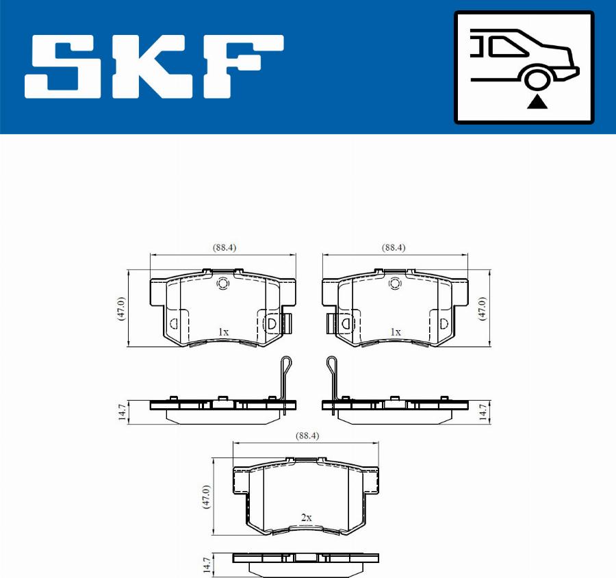 SKF VKBP 90451 A - Тормозные колодки, дисковые, комплект autosila-amz.com