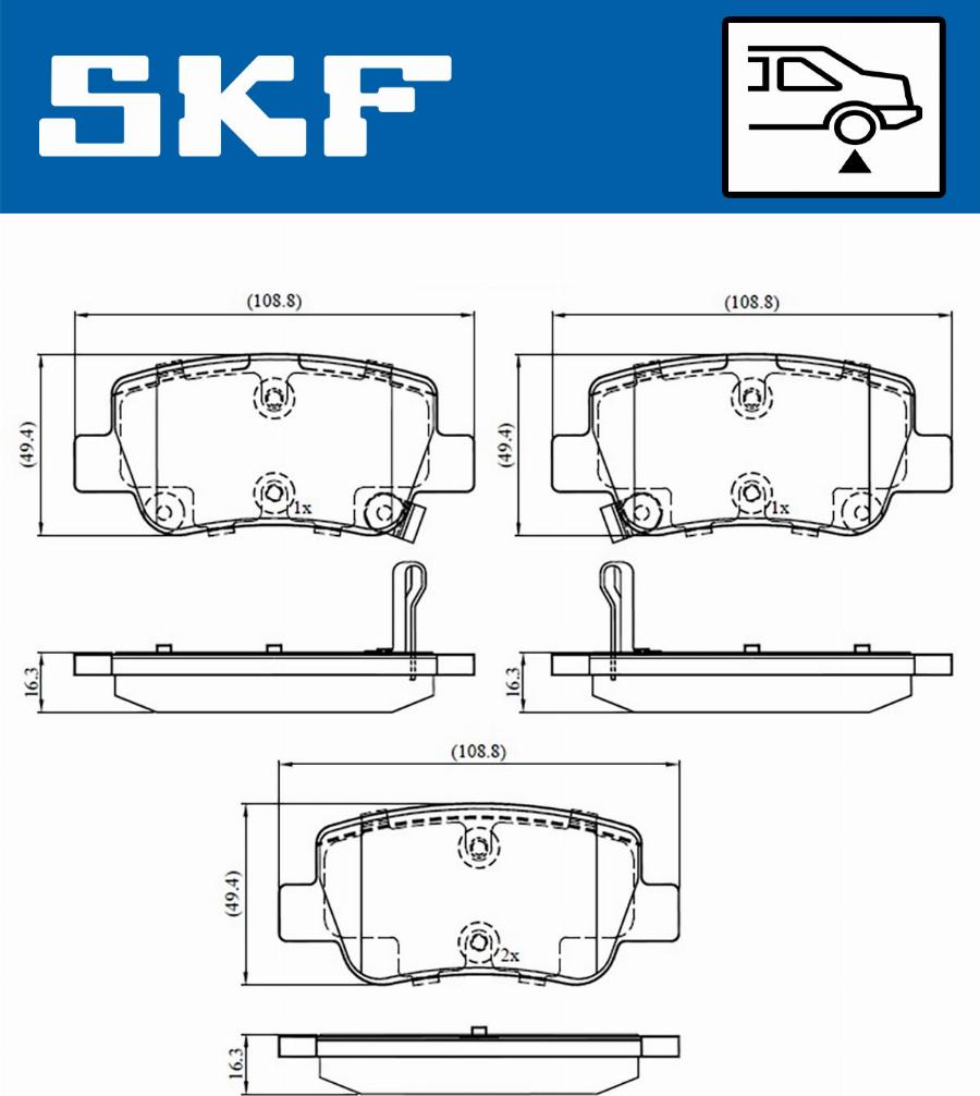 SKF VKBP 90458 A - Тормозные колодки, дисковые, комплект autosila-amz.com