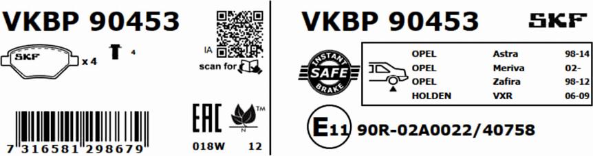 SKF VKBP 90453 - Автозапчасть autosila-amz.com