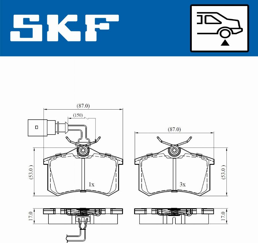 SKF VKBP 90452 E - Тормозные колодки, дисковые, комплект autosila-amz.com