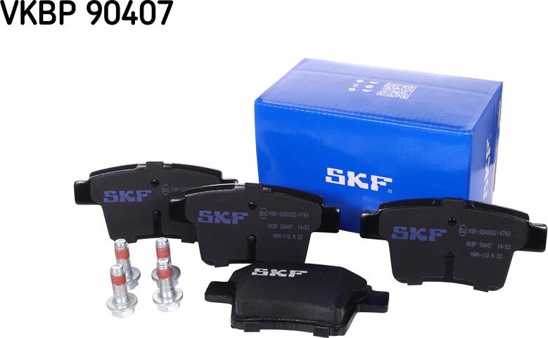 SKF VKBP 90407 - Тормозные колодки, дисковые, комплект autosila-amz.com