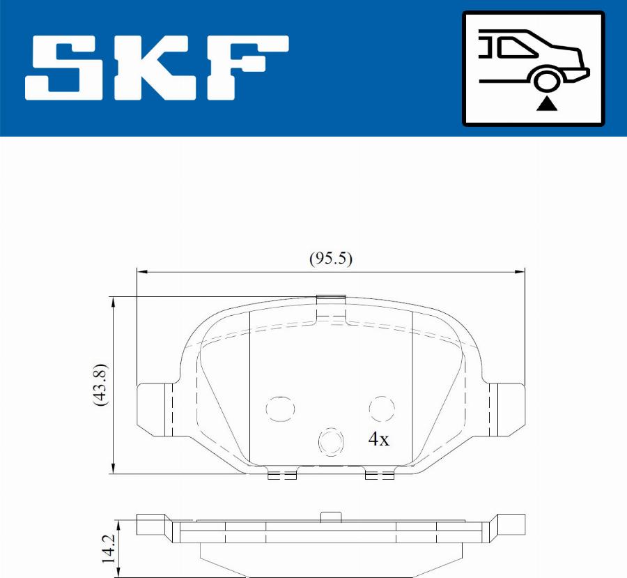 SKF VKBP 90414 - Тормозные колодки, дисковые, комплект autosila-amz.com