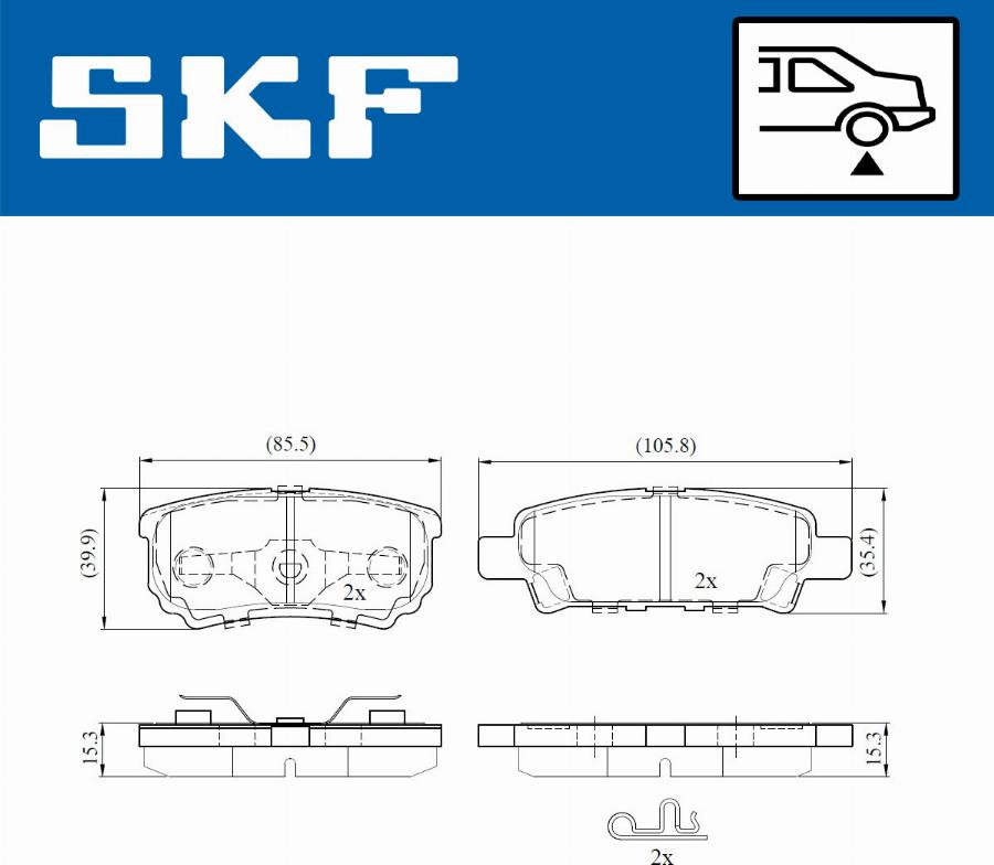 SKF VKBP 90416 A - Тормозные колодки, дисковые, комплект autosila-amz.com
