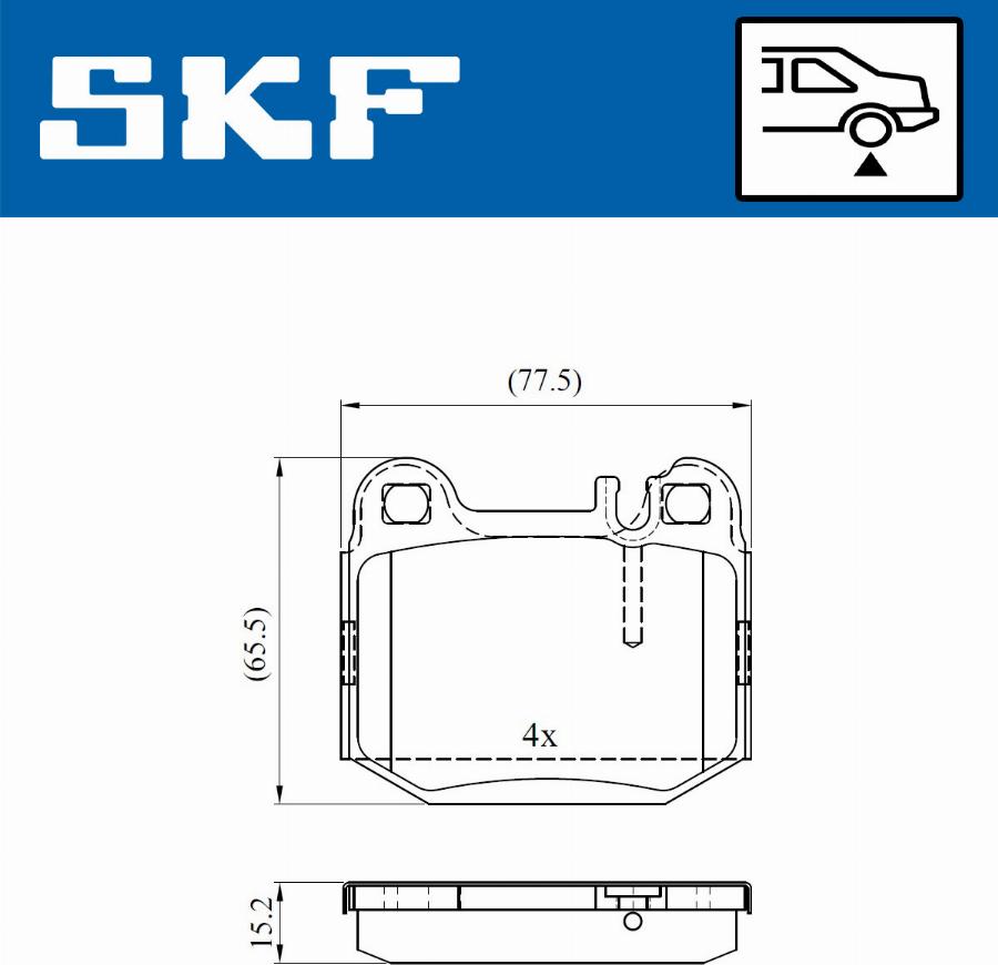 SKF VKBP 90482 - Тормозные колодки, дисковые, комплект autosila-amz.com