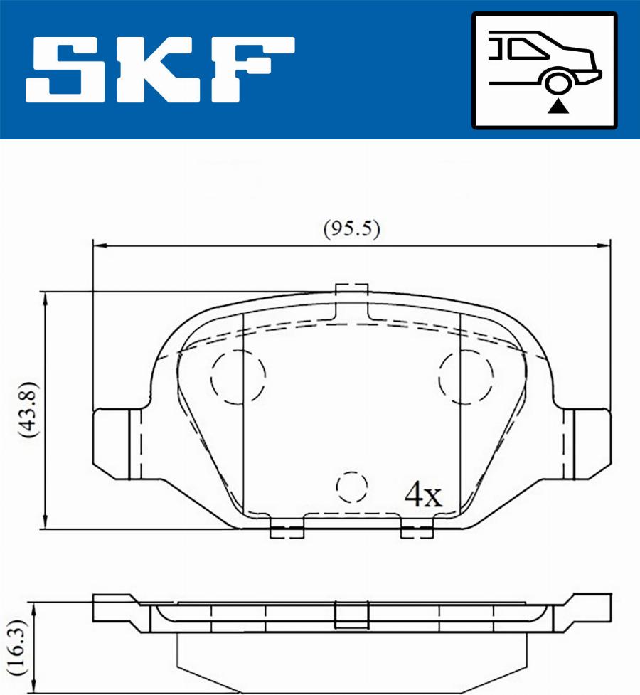 SKF VKBP 90472 - Тормозные колодки, дисковые, комплект autosila-amz.com
