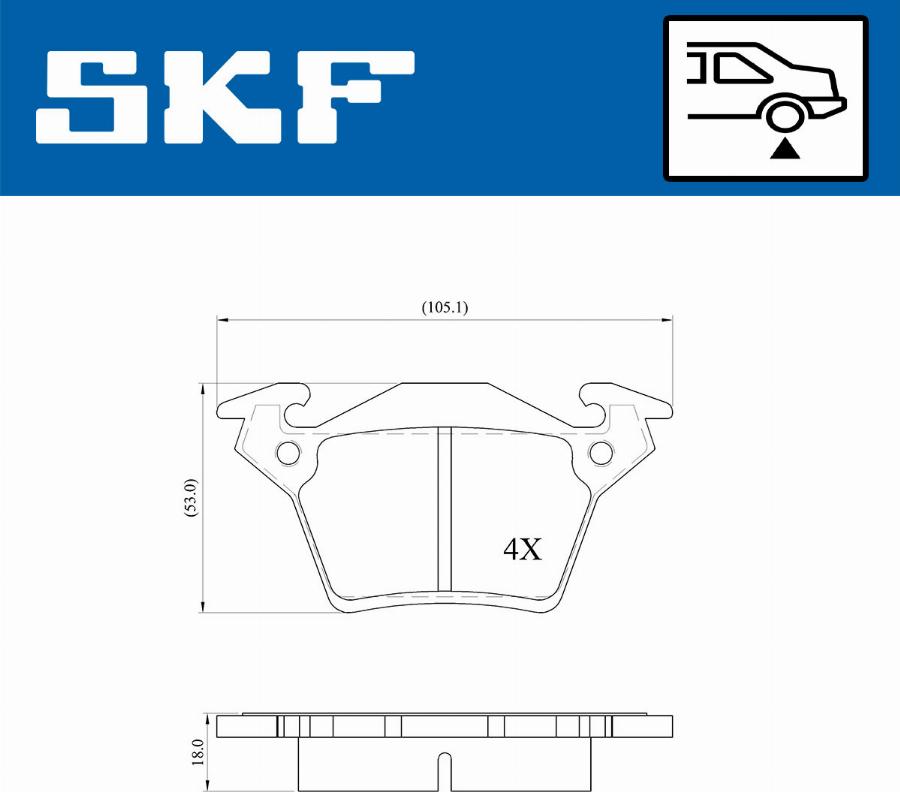 SKF VKBP 90568 - Тормозные колодки, дисковые, комплект autosila-amz.com