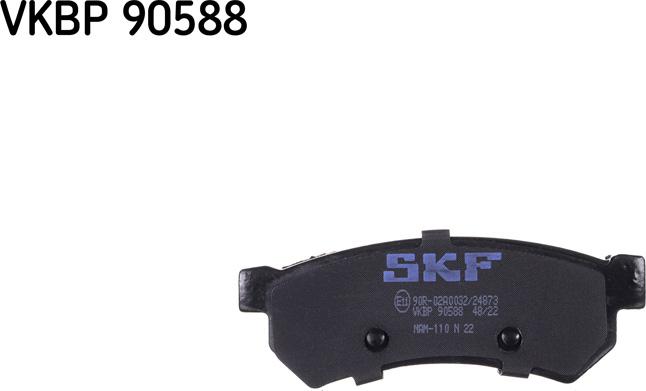 SKF VKBP 90588 - Тормозные колодки, дисковые, комплект autosila-amz.com