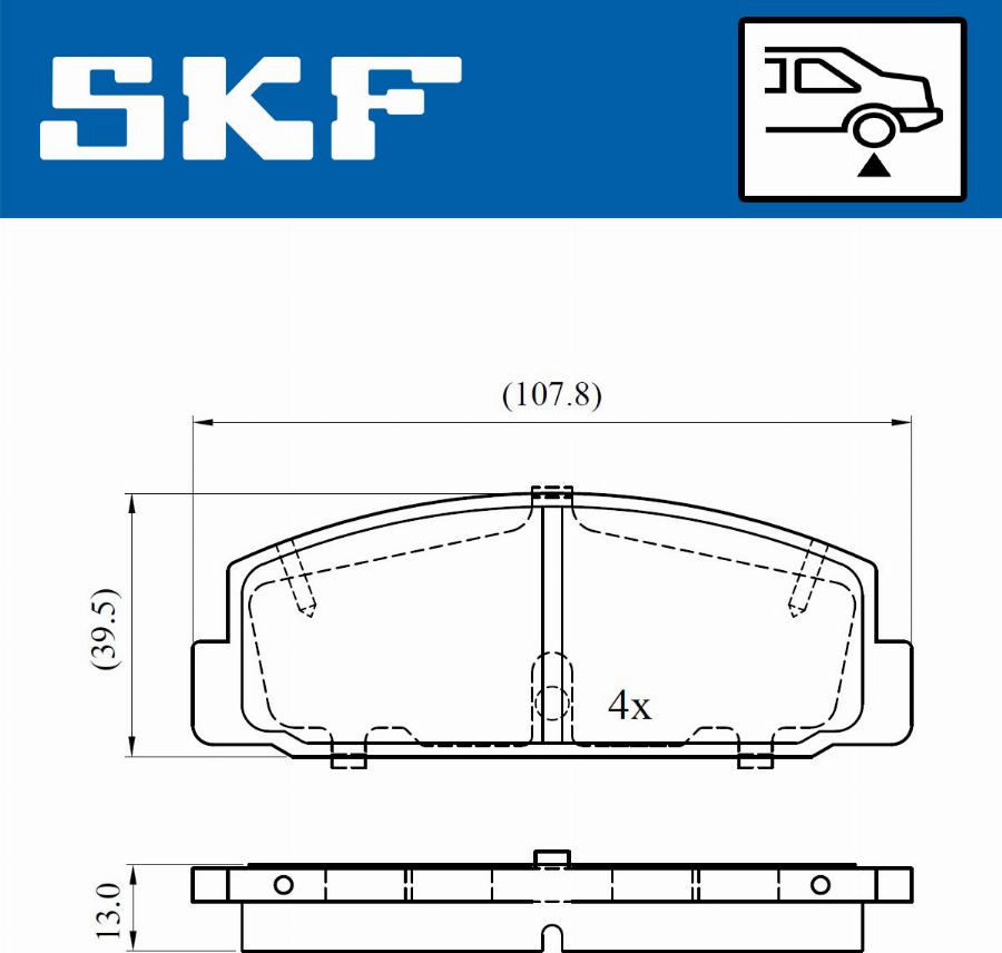 SKF VKBP 90587 - Тормозные колодки, дисковые, комплект autosila-amz.com