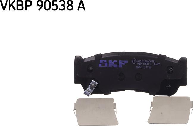 SKF VKBP 90538 A - Тормозные колодки, дисковые, комплект autosila-amz.com