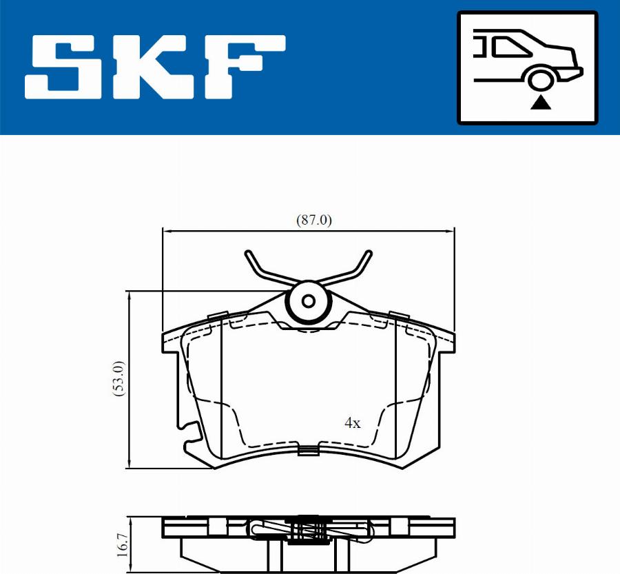 SKF VKBP 90694 - Тормозные колодки, дисковые, комплект autosila-amz.com
