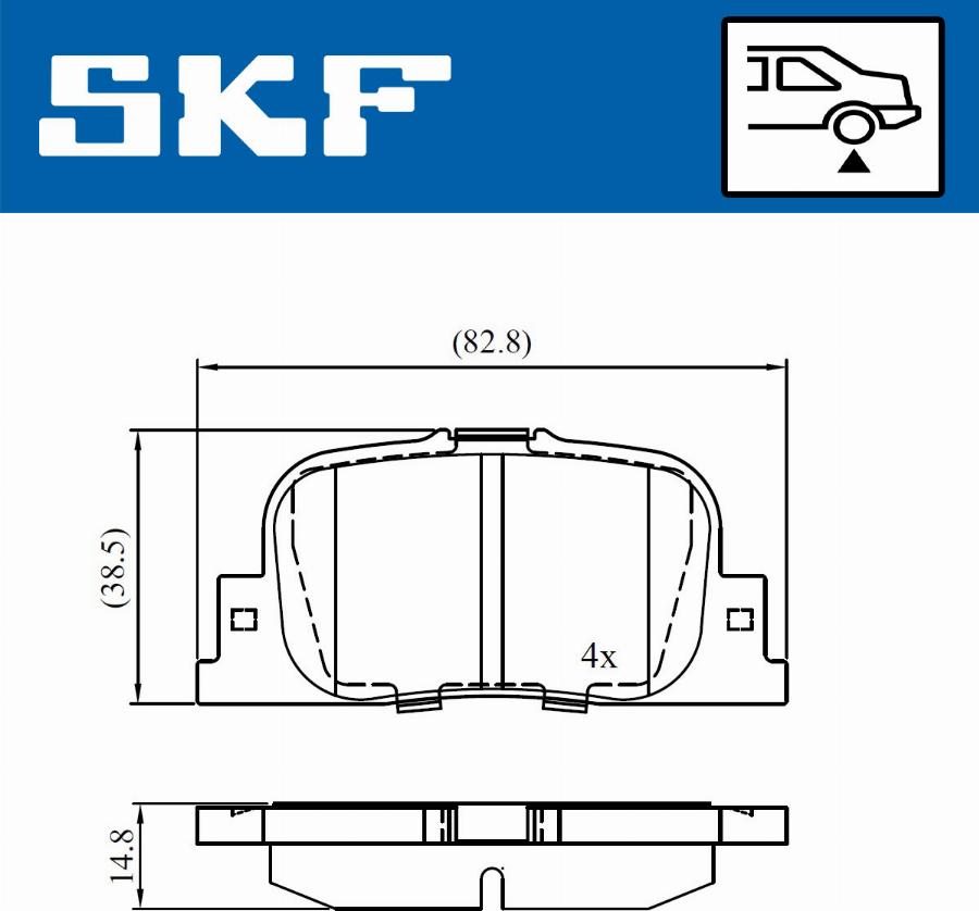 SKF VKBP 90658 - Тормозные колодки, дисковые, комплект autosila-amz.com
