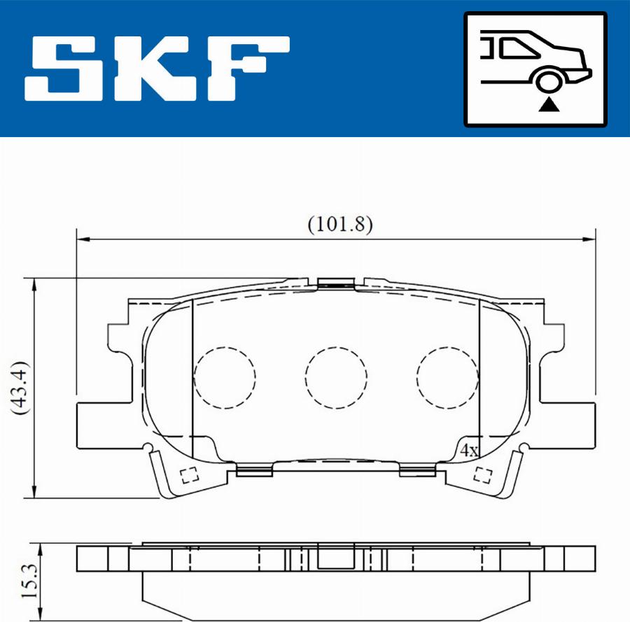 SKF VKBP 90615 - Тормозные колодки, дисковые, комплект autosila-amz.com