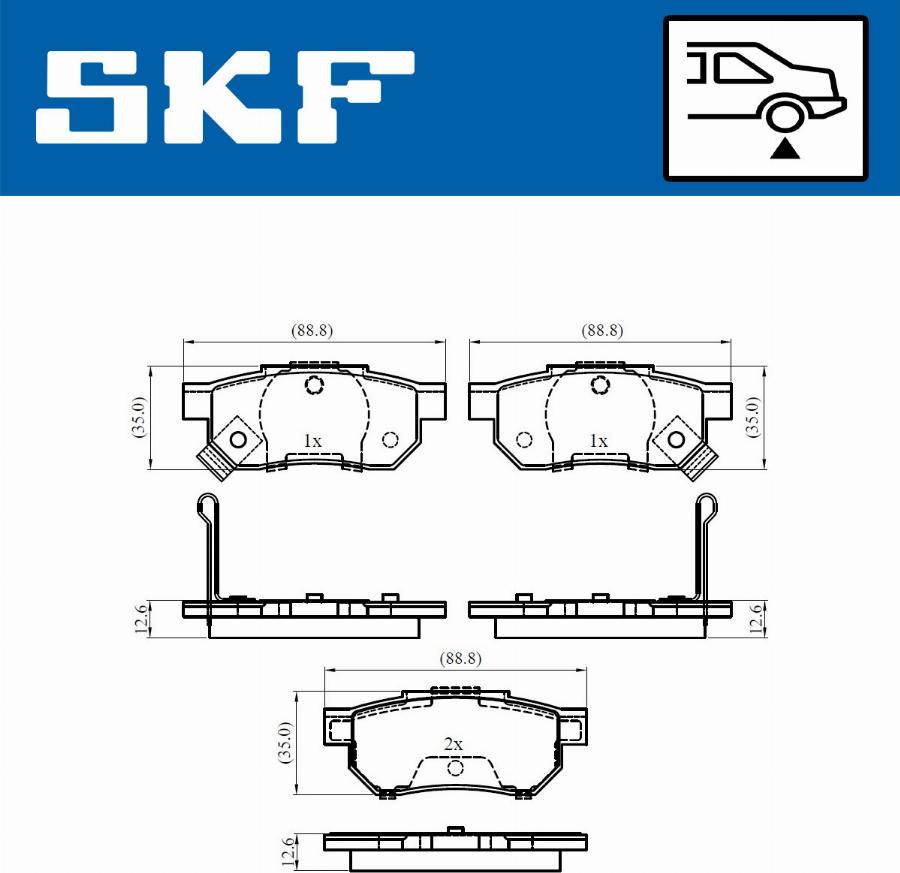 SKF VKBP 90624 A - Тормозные колодки, дисковые, комплект autosila-amz.com