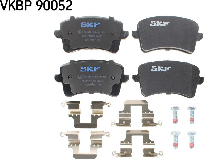 SKF VKBP 90052 - Тормозные колодки, дисковые, комплект autosila-amz.com
