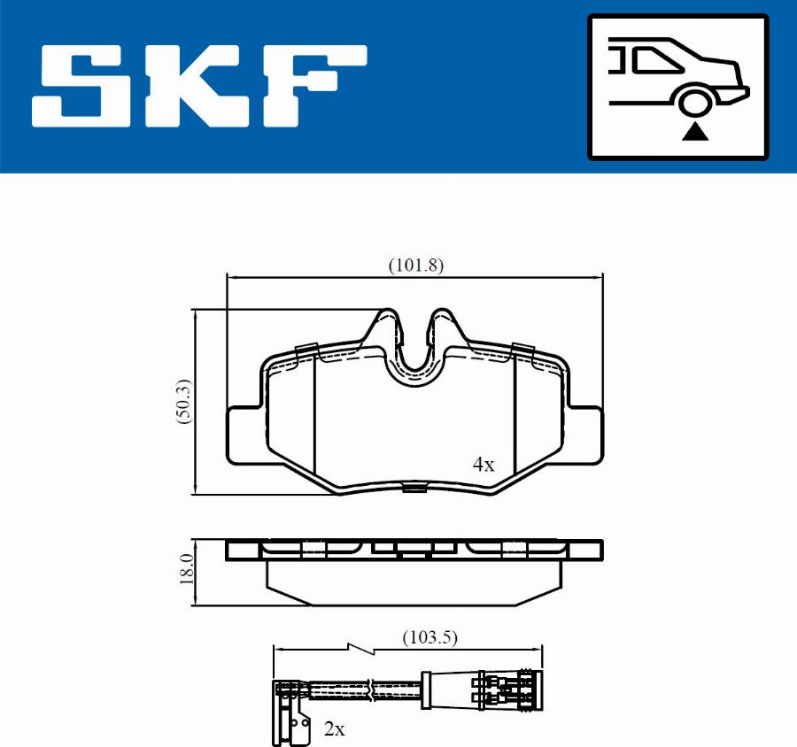 SKF VKBP 90060 E - Тормозные колодки, дисковые, комплект autosila-amz.com