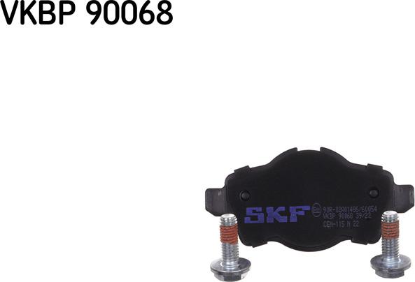 SKF VKBP 90068 - Тормозные колодки, дисковые, комплект autosila-amz.com