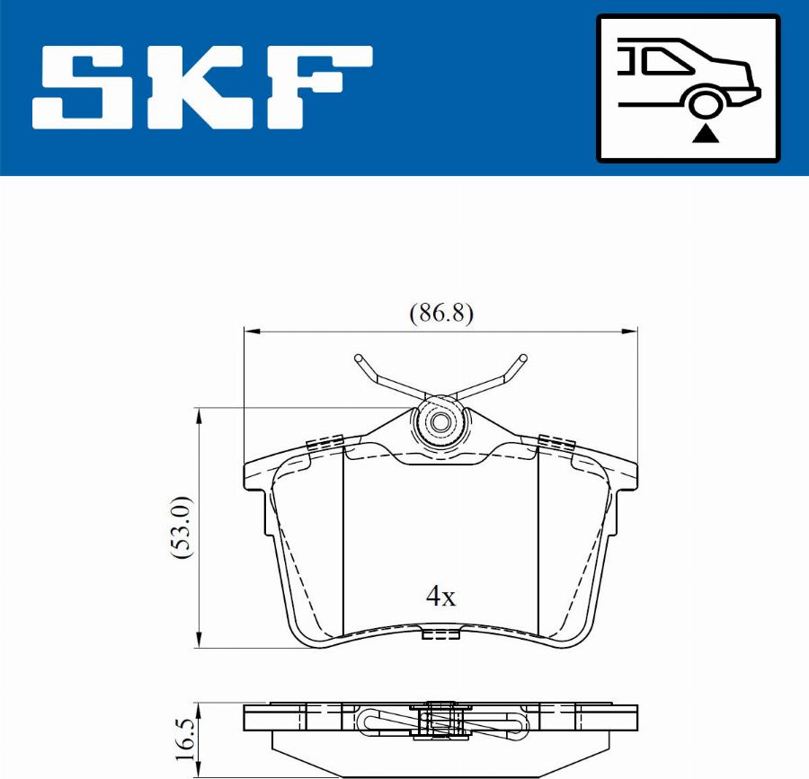 SKF VKBP 90036 - Тормозные колодки, дисковые, комплект autosila-amz.com