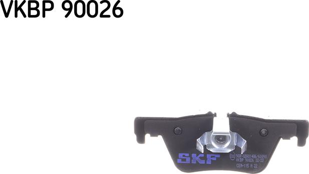 SKF VKBP 90026 - Тормозные колодки, дисковые, комплект autosila-amz.com