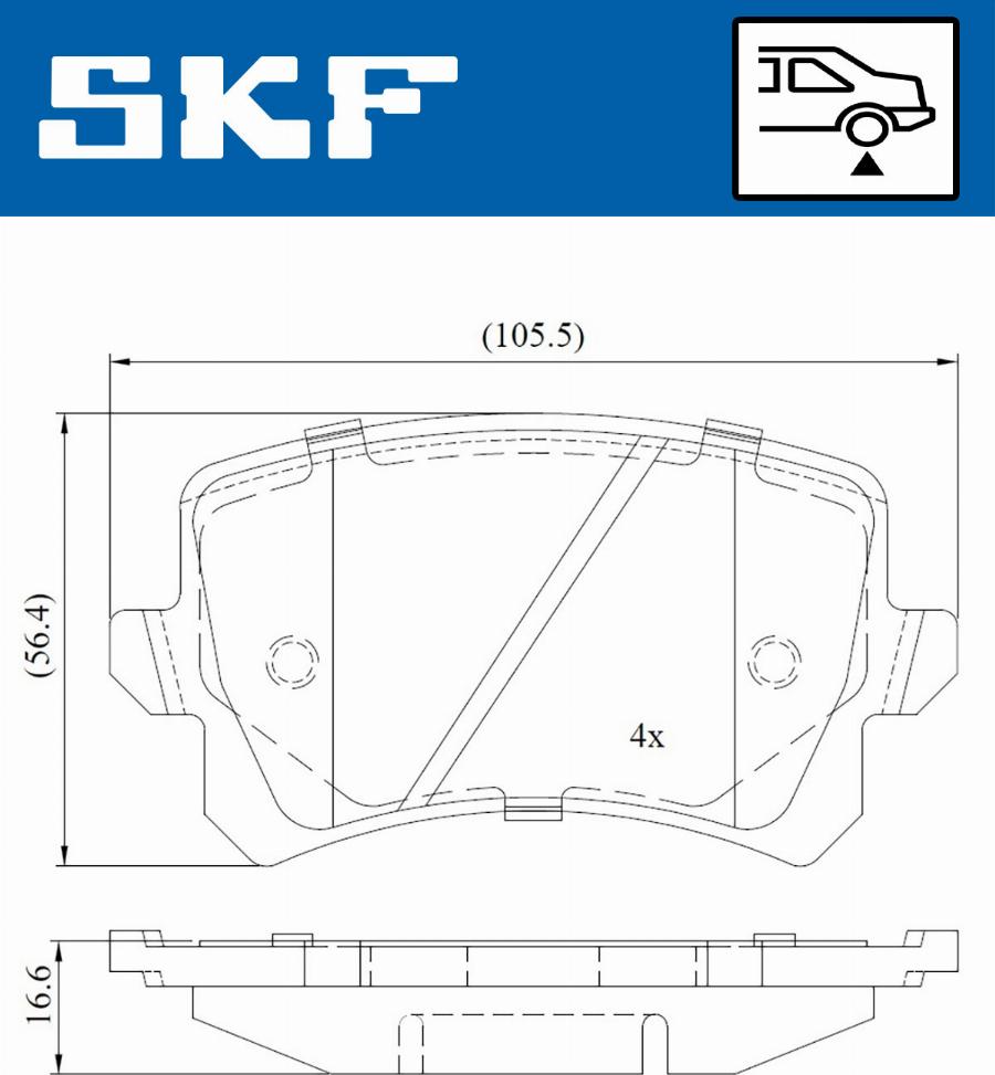 SKF VKBP 90023 - Тормозные колодки, дисковые, комплект autosila-amz.com