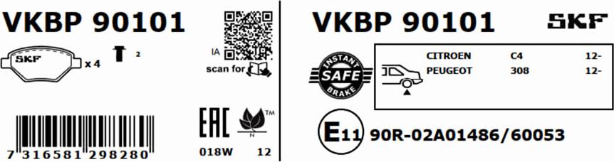 SKF VKBP 90101 - Автозапчасть autosila-amz.com