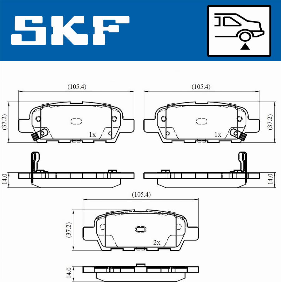 SKF VKBP 90107 A - Тормозные колодки, дисковые, комплект autosila-amz.com