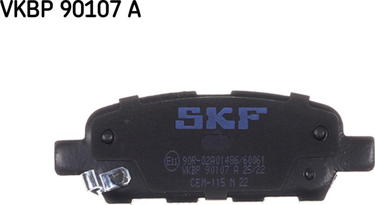 SKF VKBP 90107 A - Тормозные колодки, дисковые, комплект autosila-amz.com