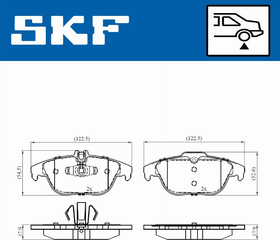 SKF VKBP 90114 - Тормозные колодки, дисковые, комплект autosila-amz.com
