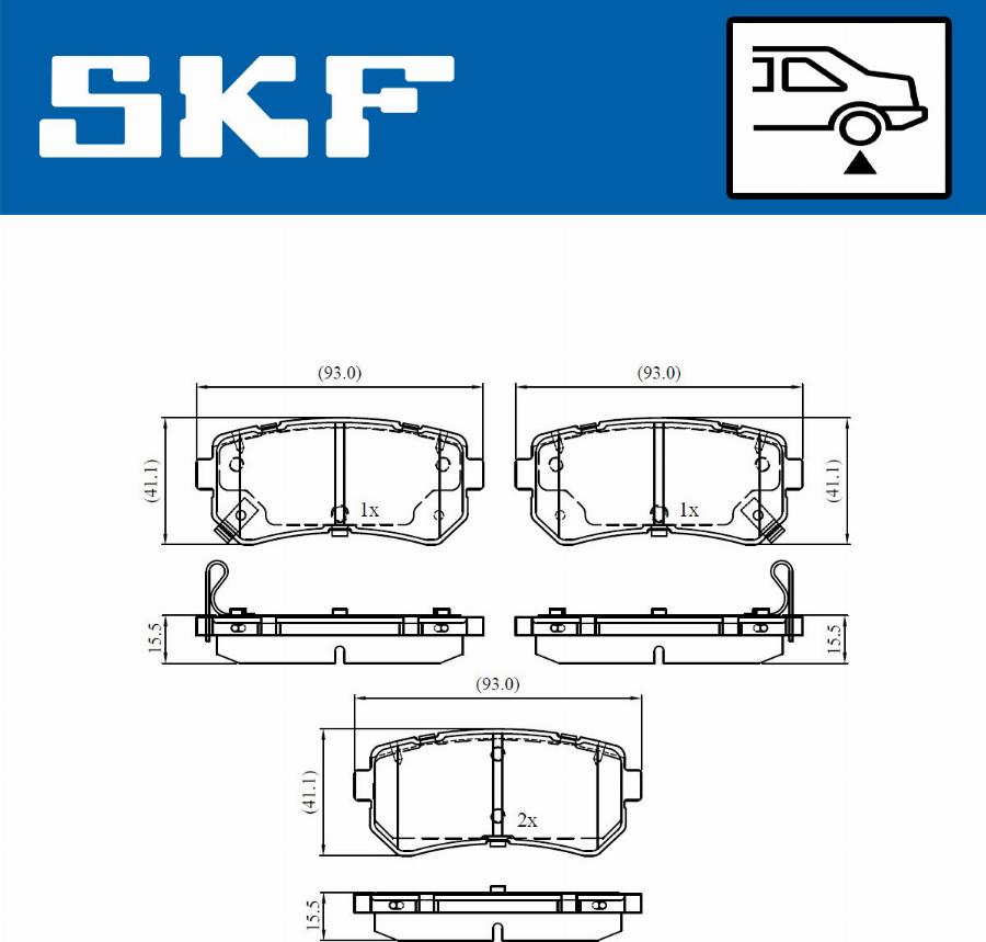 SKF VKBP 90139 A - Тормозные колодки, дисковые, комплект autosila-amz.com