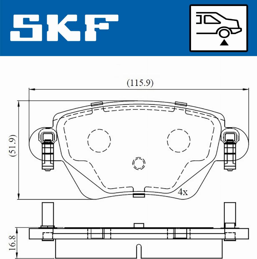 SKF VKBP 90170 - Тормозные колодки, дисковые, комплект autosila-amz.com
