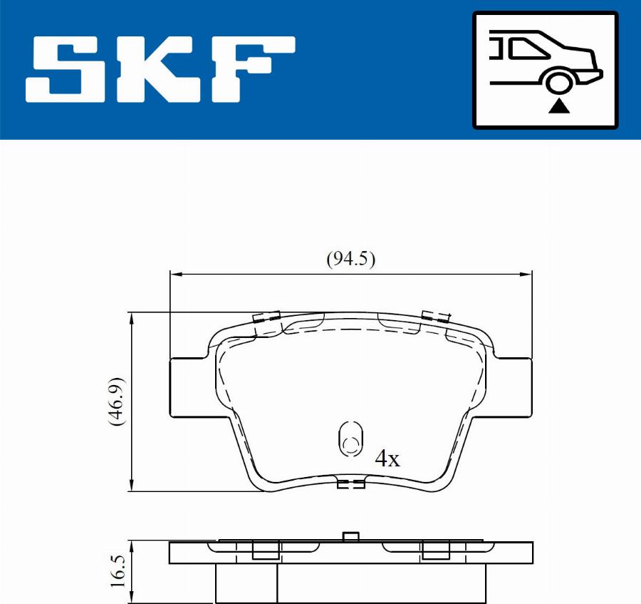 SKF VKBP 90172 - Тормозные колодки, дисковые, комплект autosila-amz.com